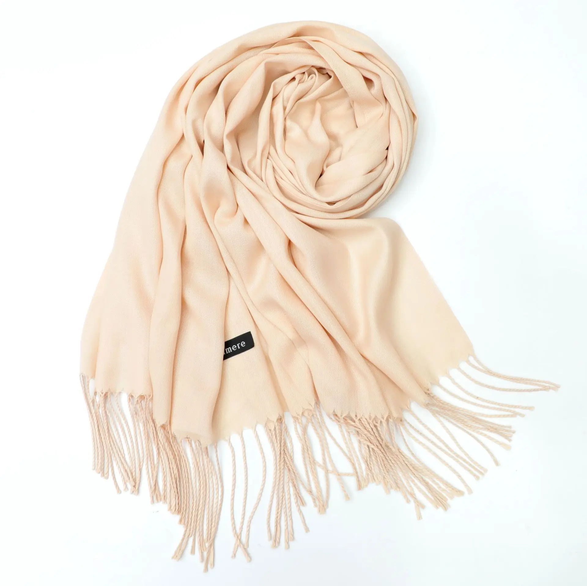 BUENOS осенне зимний искусственный кашемировый однотонный красный шарф большой