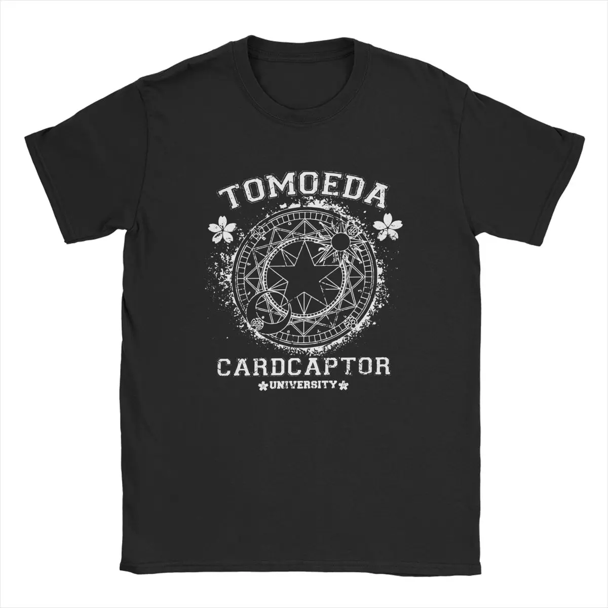 

Мужская и женская футболка Tomoeda Cardcaptor University Cardcaptor Sakura аниме топы из чистого хлопка Винтажная Футболка идея для подарка футболка