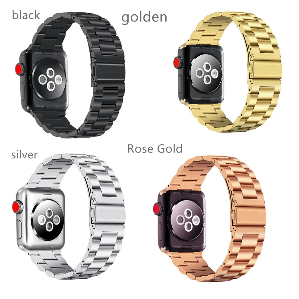 Ремешок из нержавеющей стали для apple watch 5 4 band 40 мм 44 38 42 мм|Ремешки часов| |