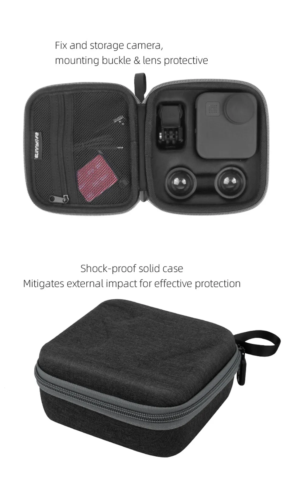 Портативная Защитная сумка для хранения аксессуаров спортивной камеры Go Pro MAX -