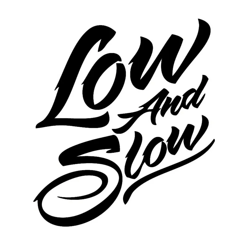 

Interesting LOW AND SLOW Car Sticker Accessories KK Vinyl PVC 13cm*12cm Motorcycle Laptop Decal