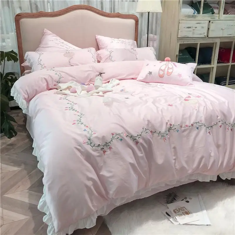 Роскошный Египетский хлопок балетные костюмы набор постельных принадлежностей