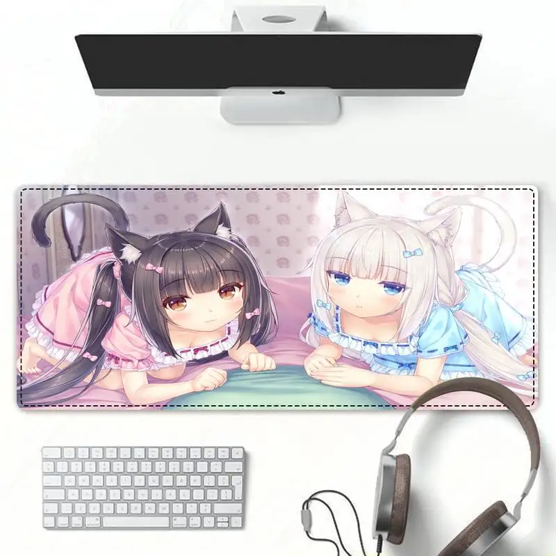 

Promotion Chocola Nekopara Mouse Pad PC Laptop Gamer Mousepad Anime Antislip Mat Keyboard Desk Mat For Overwatch/CS GO