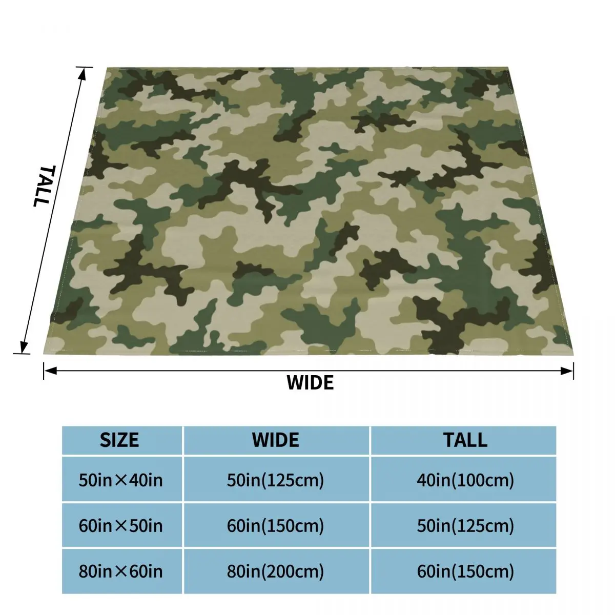 Russian Woodland Camouflage Blanket Autumn/Winter Soldier Military Portable Soft Throw for Sofa Bedroom Bedding Throws | Дом и сад