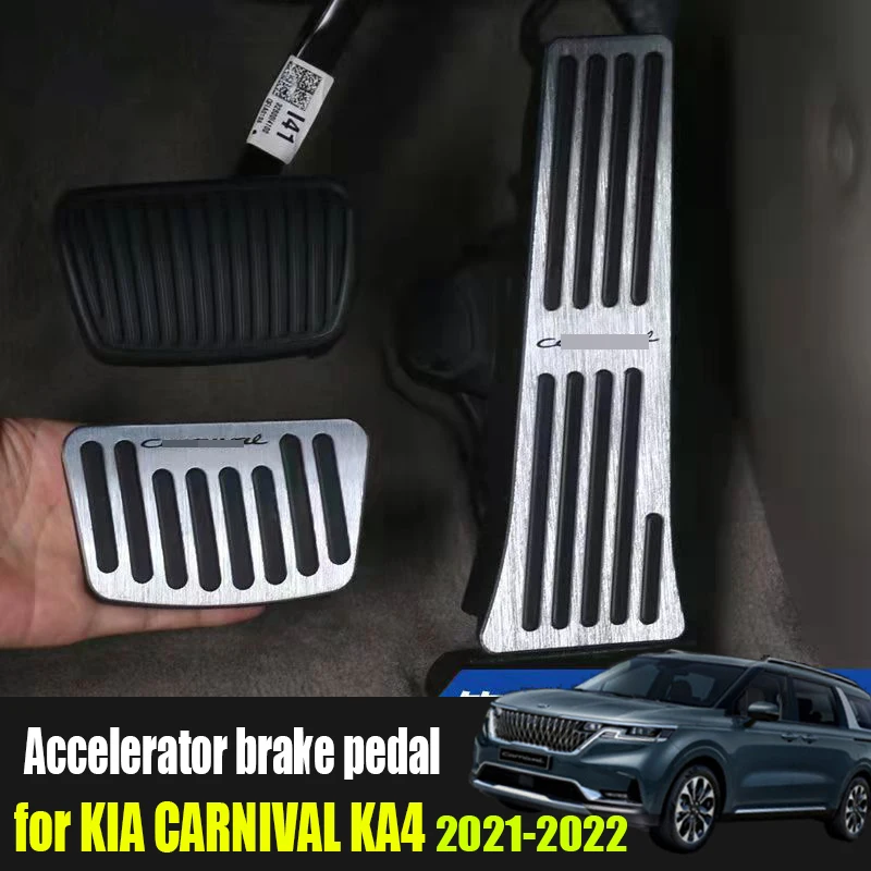 

Для Kia Carnival Sedona KA4 2021 2022 крышка дроссельной заслонки педали модификация сплав Нескользящие аксессуары для модификации интерьера