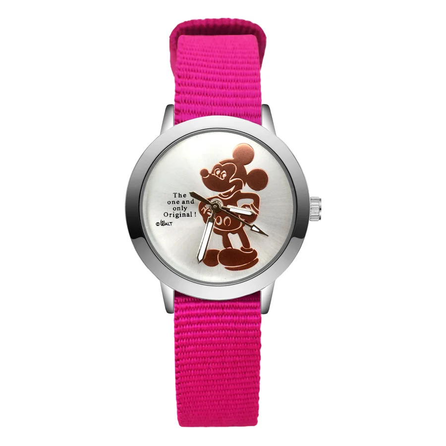 Часы Детские кварцевые с нейлоновым ремешком модные милые Мультяшные мини часы