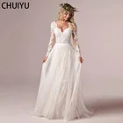 Потрясающее свадебное платье HERBURNL, мягкое атласное ТРАПЕЦИЕВИДНОЕ сексуальное платье с открытыми плечами, платье невесты с открытой спиной