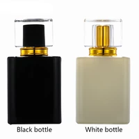 nbyaic 1pcs high end perfume bottle 50ml black and white spray bottle portable glass bottle fine mist removable empty bottle