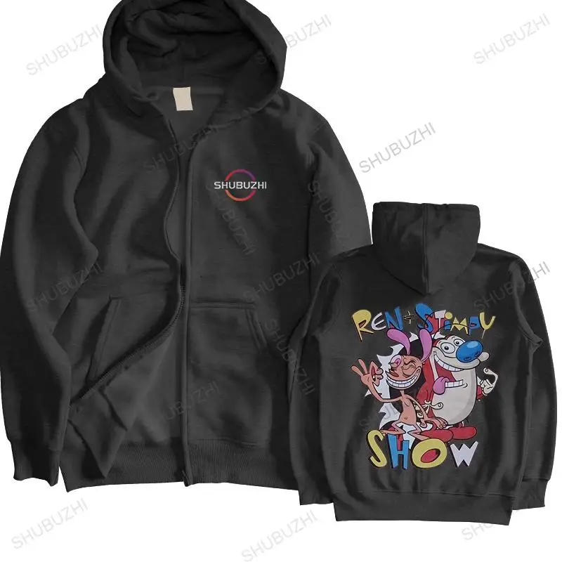 

men fall winter cotton hoody hip-hop sweatshirt hooded Ren And Stimpy Show unisex fashion outwear casual brand shubuzhi hoodies