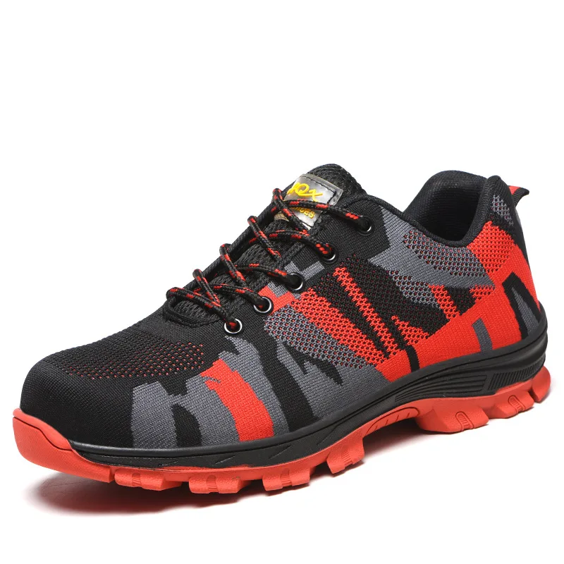 Мужская модная Рабочая защитная обувь со стальными носками для строительных