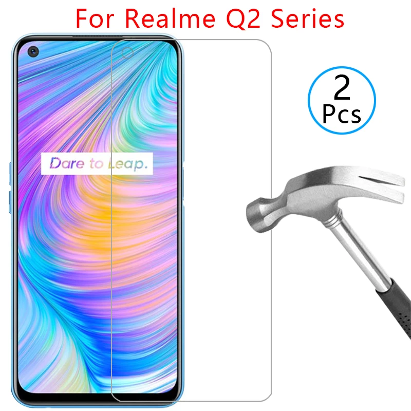 

protective glass on realme q2 pro q2i screen protector tempered glas for oppo realmi q 2 i 2i 2q q2pro realmeq2 safety film 2pcs