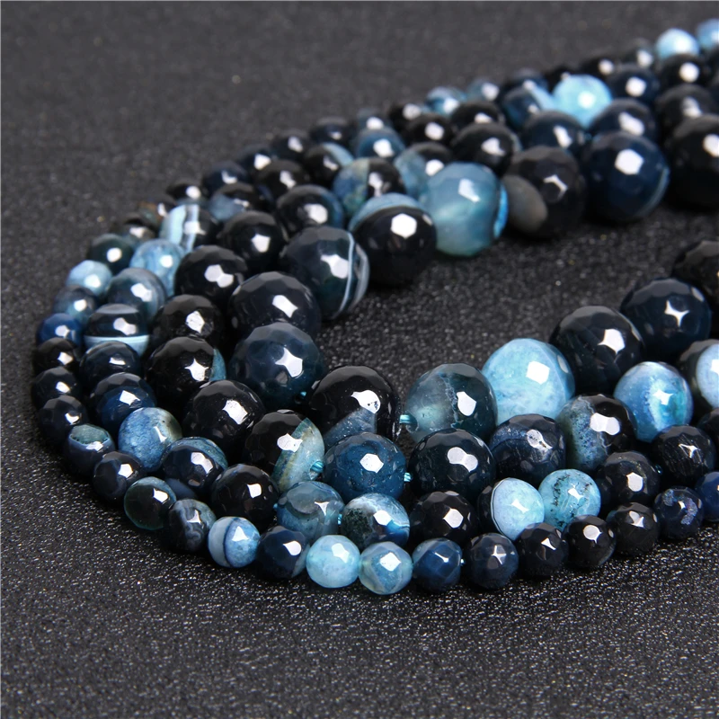 6 12 мм модные бусины из натурального хрустального агата нитка полусердолические