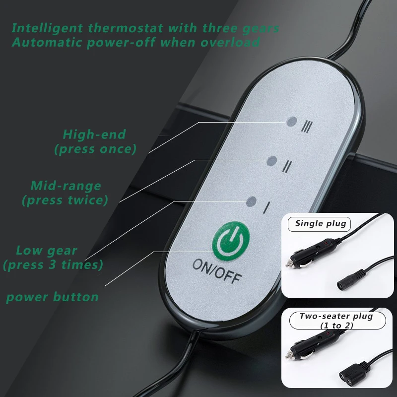 Удлиненный чехол для сиденья автомобиля с подогревом 12 В/24 В | Автомобили и