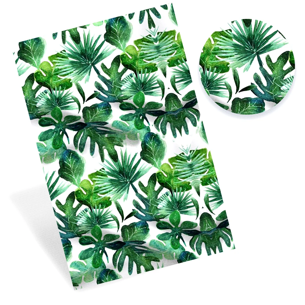 

IBOWS Faux Synthetic Leather Sheets Cartoon Fruit Sunflower Printed Leather Fabric DIY Bows Bag Crafts Handmade Material 22*30cm