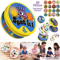 dobble spot it toy camping cards game hip sports animals alphabet kids education board toy with iron box for fun family party