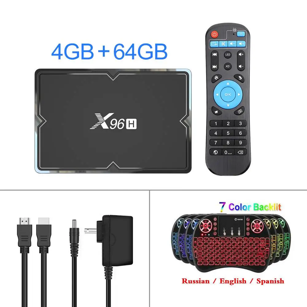 4G64G I8 Новейший X96 мини 4K Смарт ТВ приставка Android 9,0X96 H 4 ГБ ОЗУ 64 Гб ПЗУ медиаплеер Allwinner H603 Netflix Youtube 2G/16G телеприставка - Цвет: 4G64G I8