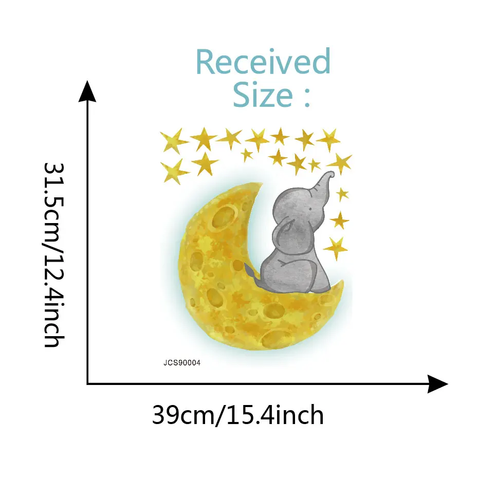 Детские настенные наклейки в виде слона Луны звезд для спальни детской комнаты