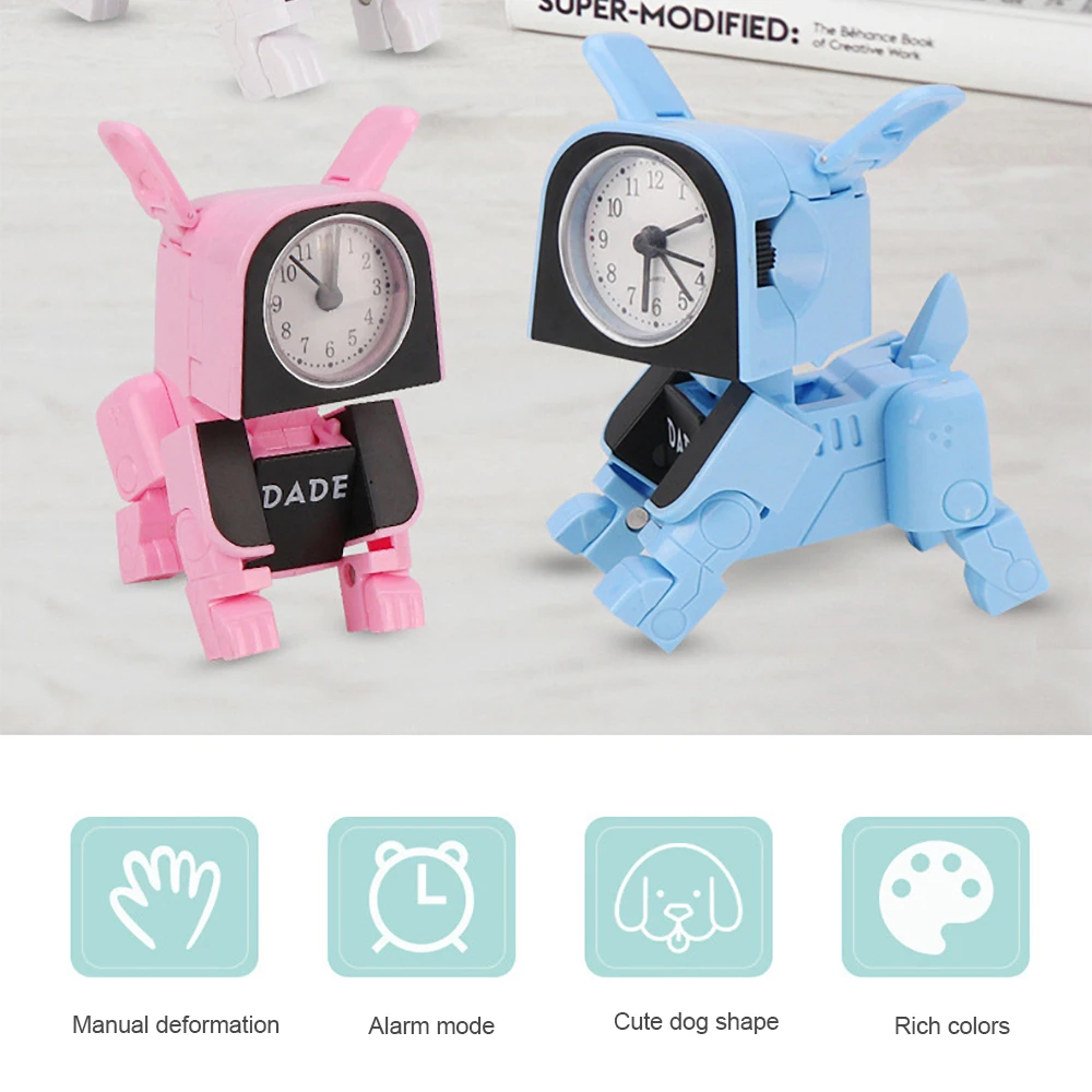 Новинка 2019 детский робот собака будильник детская игрушка робот-деформация