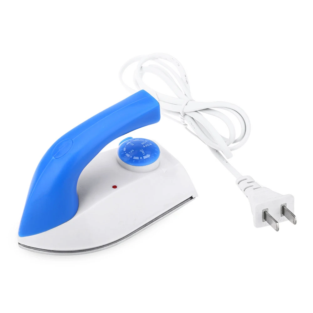

Mini Electric Blue Travel Thermostat Handheld Coated Plate Iron
