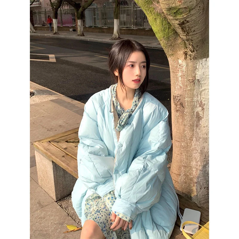 

Women's Clothes Cotton Padded 2021 New Coat Autumn And Winter Middle And Long Korean Fashion Cotton Padded -sided Wear Trend