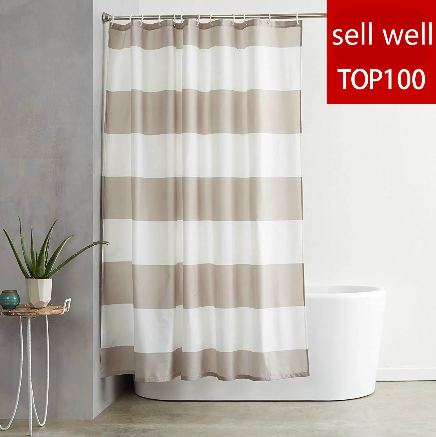 

Modern Stripe Waterproof Shower Curtain Waterproof Bathroom Curtain Toilet Laundry Room Farmhouse Decor Watertight Bath Curtains