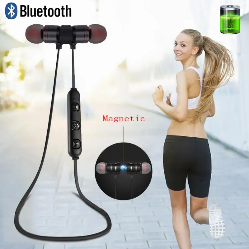 

M9 Magnetic Bluetooth-Compatible Headset Wireless In-Ear Noise Reduction Earphone With Microphone Sweat Proof Stereo Headset