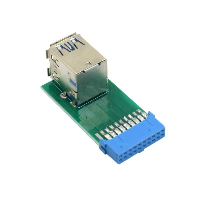 Double-decker USB3.0 Hub 19pin header to Dual USB 3.0 A Female Port Converter Card Adapter | Компьютеры и офис