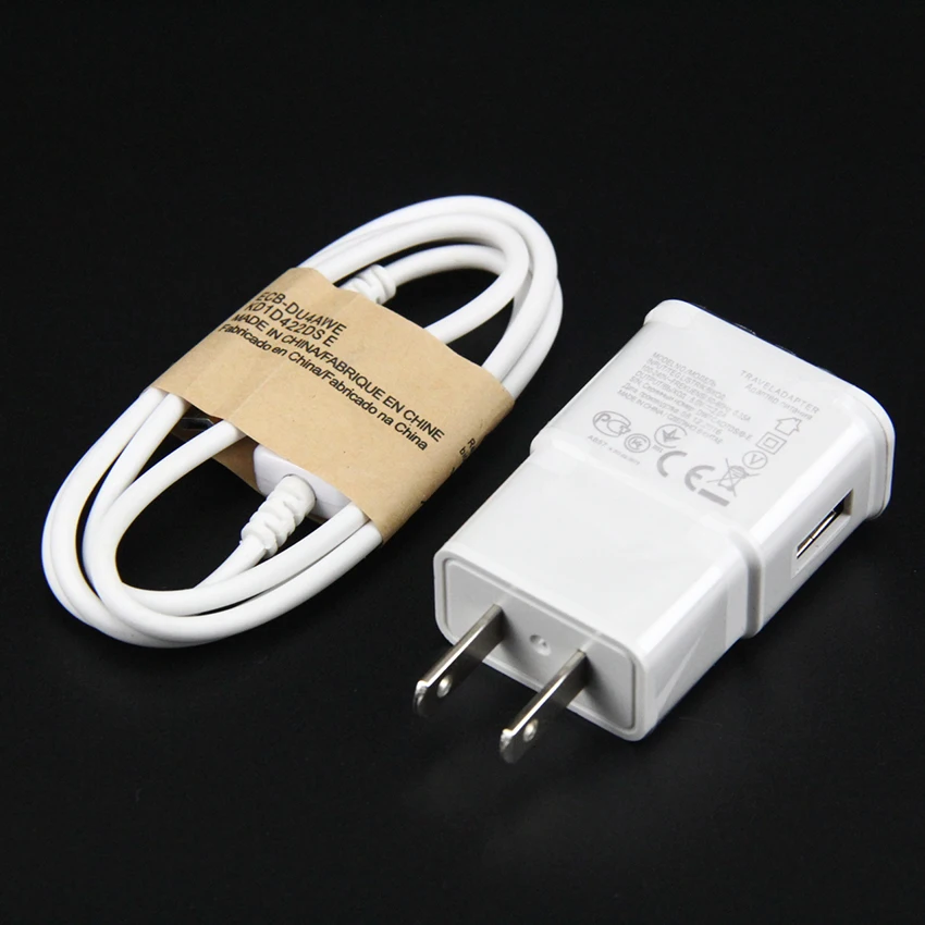 100 комплектов 5 в 1A EU US Plug настенное зарядное устройство с USB кабелем для передачи