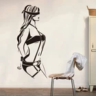 Большая сексуальная девушка женщина стикер стены спальня сексуальная девушка БДСМ пара настенные виниловые наклейки домашний декор