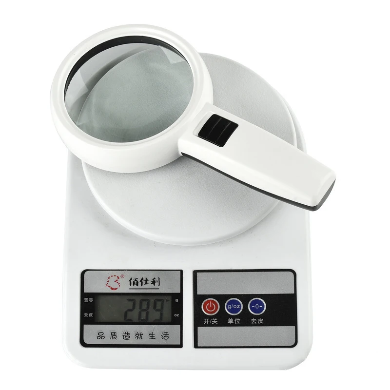 Увеличительное стекло 8X 30X с подсветкой ручная Лупа двумя большими линзами