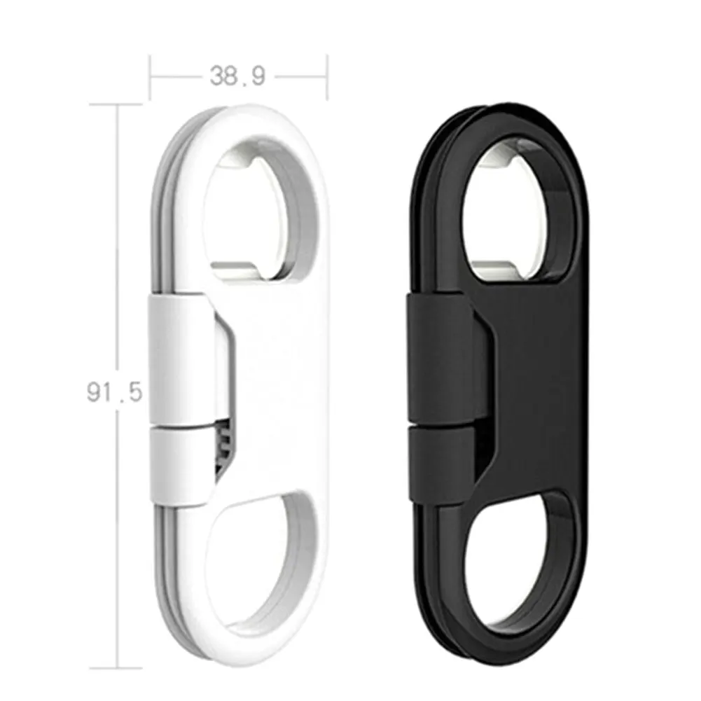 Портативный кабель Micro USB Мини открывалка для бутылок кольцо ключей линия
