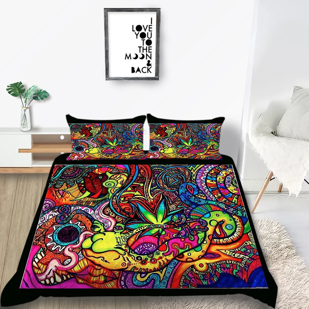 

Thumbedding Bohemia Bedding Set Unique Design Creative 3D Duvet Cover Colorful King Queen Single Double Full Twin Soft Bed Set