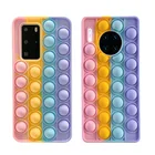 Снимающий стресс чехол для Huawei P30 P40 Mate 30 40 Pro Nova 5T Pop Toys Push Bubble чехол для Honor 8X 9X 20 Pro 10 Lite 10i чехол