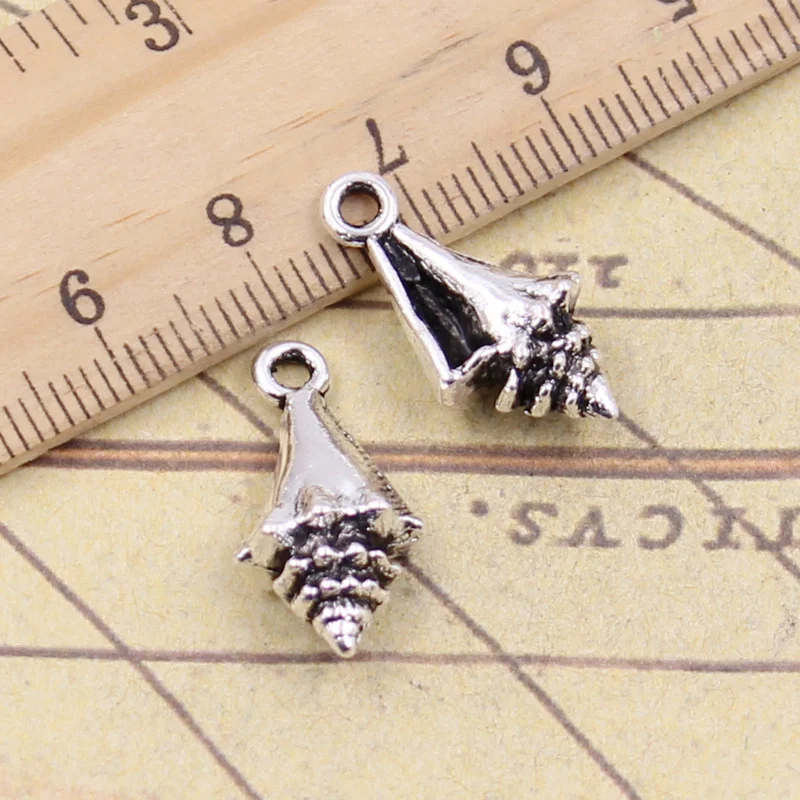 

15pcs Charms Scallop Conch Shell 21x11x6mm Tibetan Silver Color Pendants Crafts Making Findings Handmade Antique DIY Jewelry