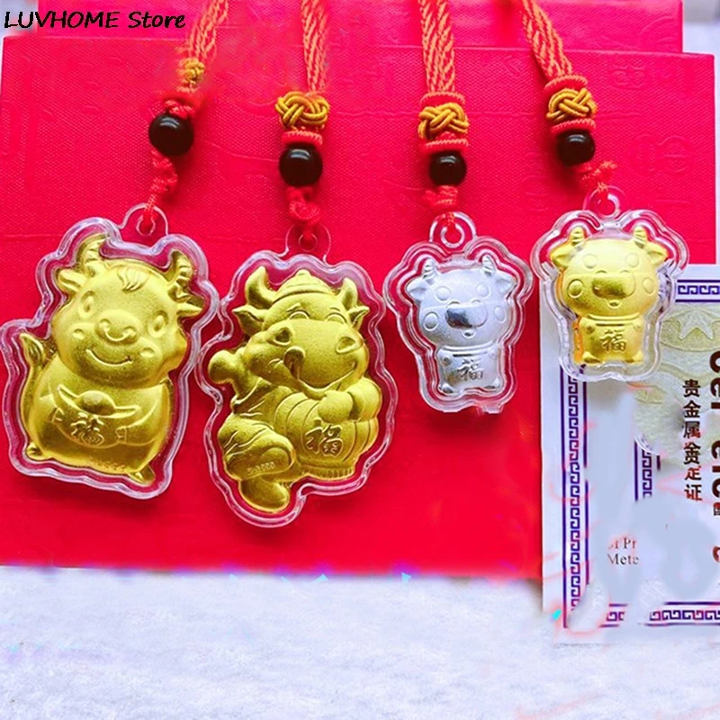

2021 Year Of Ox Coin Chinese Commemorative Souvenir Gift Pendant Decor New