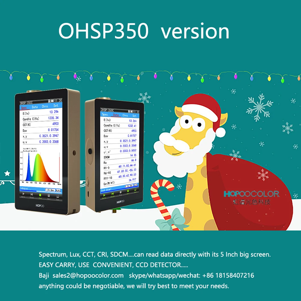 Портативный Измеритель индекса цветопередачи OHSP350 для светильник щения также