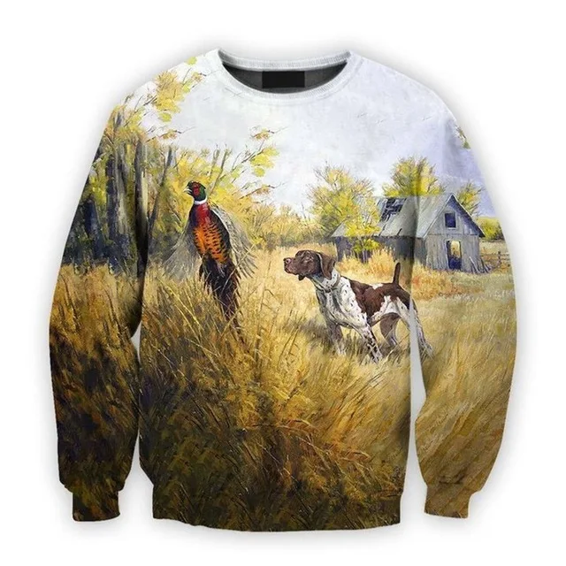 

Pheasant Hunting All Over Printed Hoodies Men/women Harajuku Fashion Hooded Sweatshirt Autumn Hoody Casual Streetwear Hoodie
