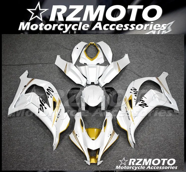 

New ABS Motorcycle whole Fairings kit Fit for Kawasaki Ninja ZX-10R 2016 2017 2018 2019 10R 16 17 18 19 Bodywork golden white