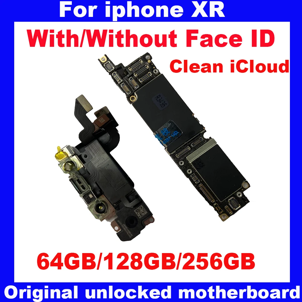 

Для Iphone XR 100% оригинальная разблокированная материнская плата с/без Face ID 64 Гб 128 ГБ 256 ГБ IOS системная логическая плата чистая iCloud материнская ...