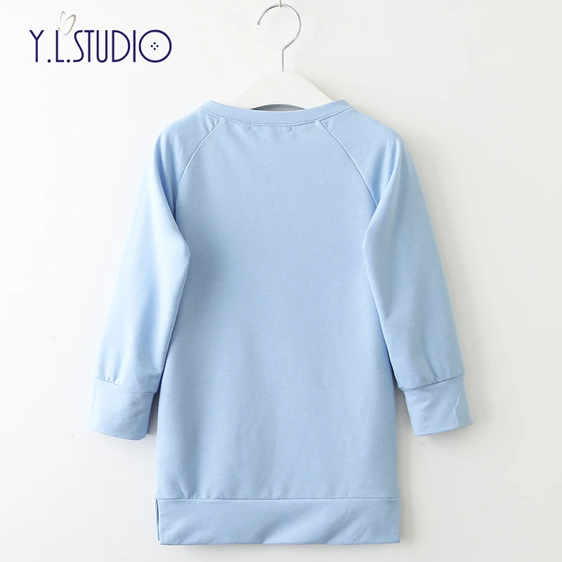 Платье детское прямое осенне-весеннее с надписью | Детская одежда и обувь