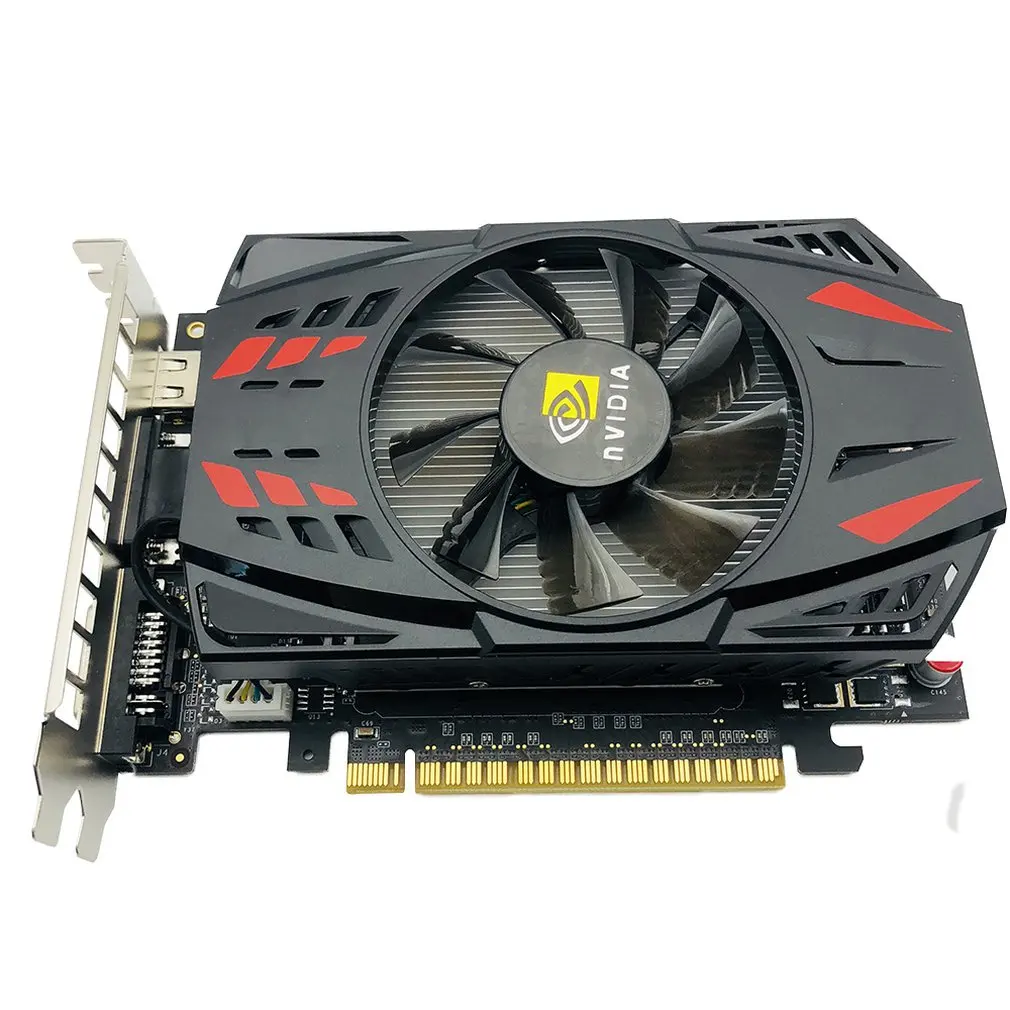 550 TI видеокарта процессор 128 бит 2 ГБ GDDR5 один вентилятор игровая с контролем