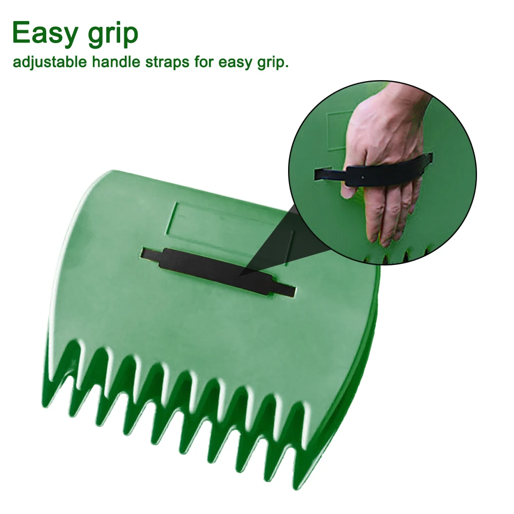 

1pair Grabber Pick Up Hand Rakes Cleaning Leaf Scoop Rubbish Trimming Easy Use Yard Portable Lawn Claws Collect Garden Tool