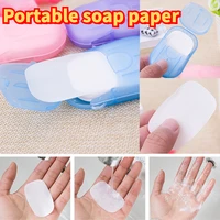100pcs portable disposable soap paper travel soap paper hand bath cleaning fragrant sliced paper mini paper soap