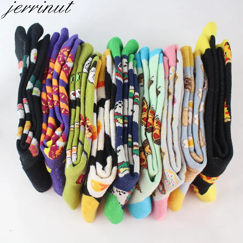

Men/Women Happy Funny Socks With Print Art Cute Winter Socks With Avocado Sushi Food Cotton Fashion Harajuku Socks inscriptions
