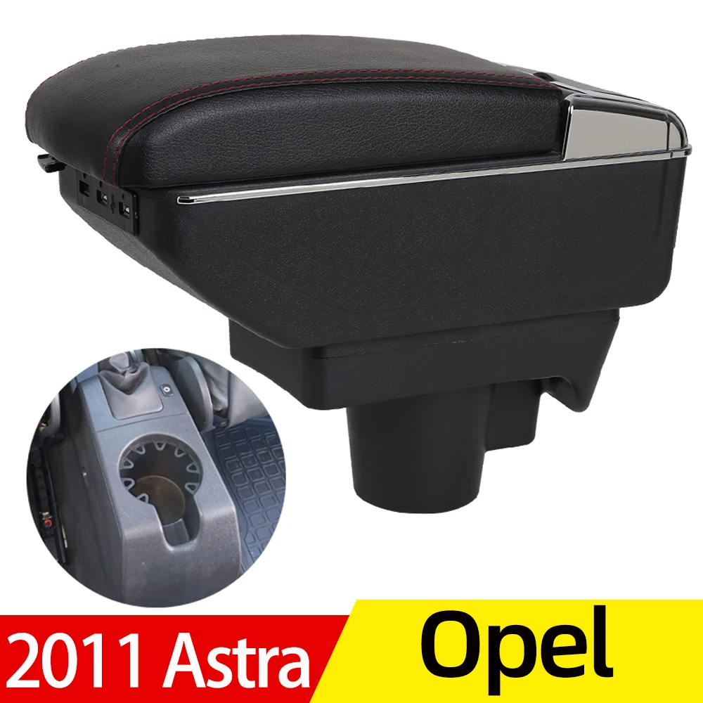 

Для OPEL 2011 astra подлокотник коробка Универсальная автомобильная центральная консоль caja Модификация аксессуары двойной поднятый с USB