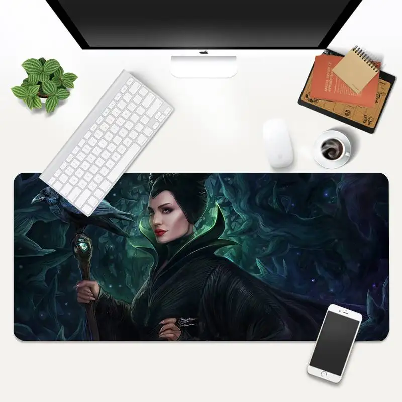 

disney Mistress of Evil Locking Edge Mouse Pad Game Animation XL Large Gamer Keyboard PC Desk Mat Takuo Tablet Mousepads
