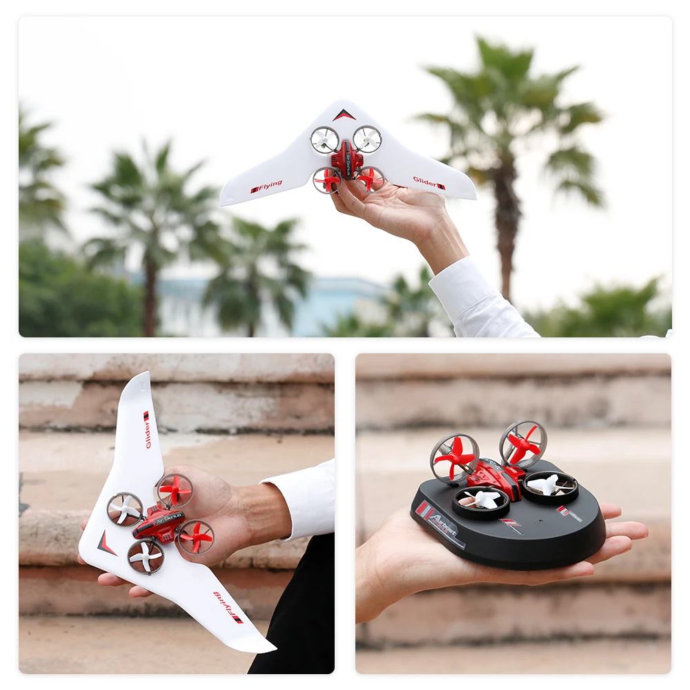 L6082 RC Дрон самолет на воздушной подушке 3 в 1 Квадрокоптер планер дирижабль 2 4G