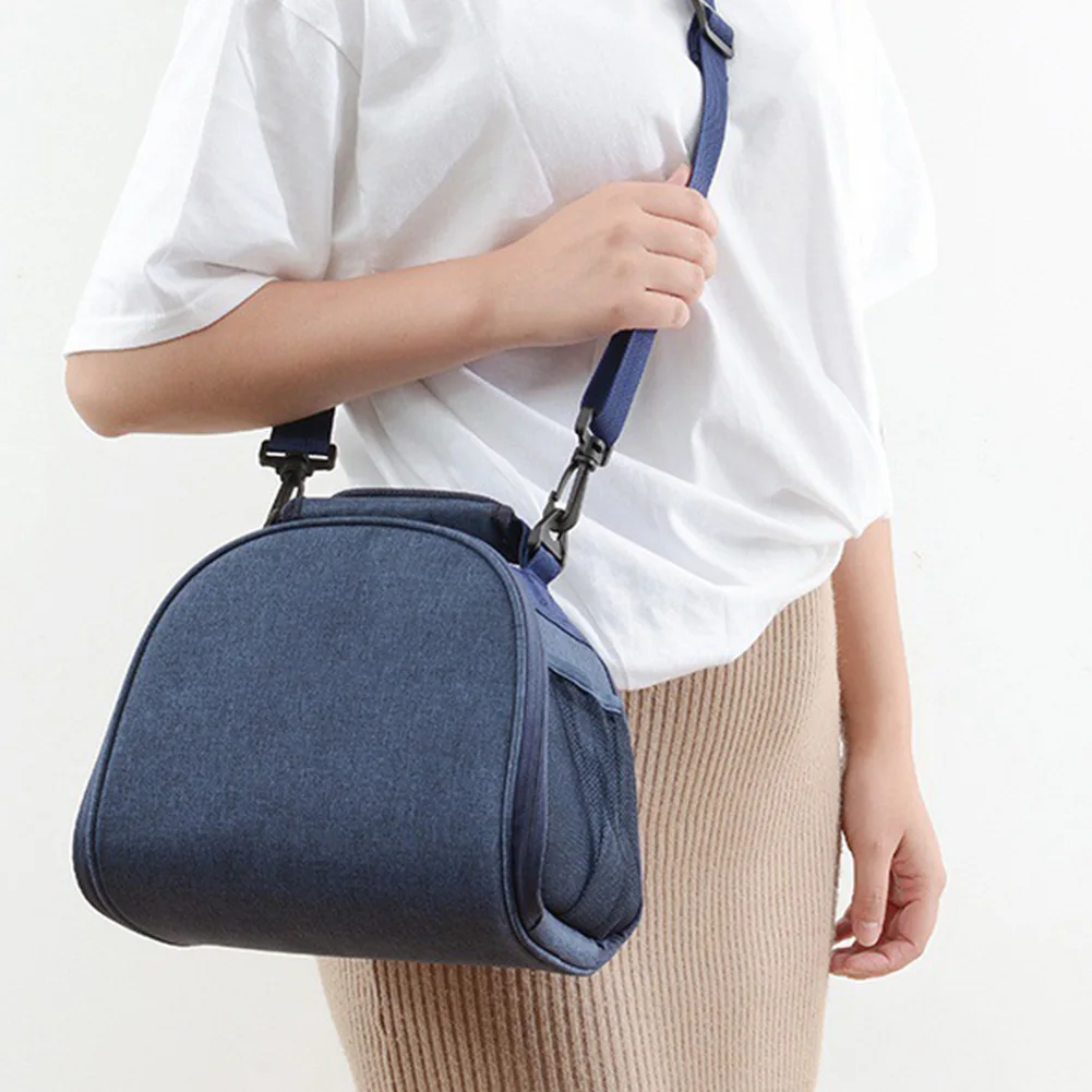

Storage Waterproof Solid Fashion School Lunch Bag Adjustable Strap Shoulder Thermal Portable Zipper Wear Resistant Oxford Cloth