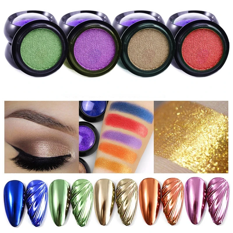 

Твердая зеркальная пудра для маникюра, косметическая твердая зеркальная пудра, титановая Золотая пудра, цветная акриловая пудра для ногтей