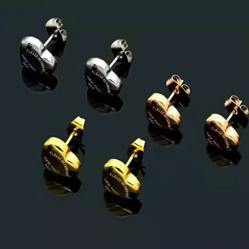 

Women Heart-shaped Zircon edging Earring S925 Sterling silver Jewelry Original Classic charm Elegant love heart gift